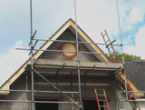 Sky Builders round window feature Hethfelton House